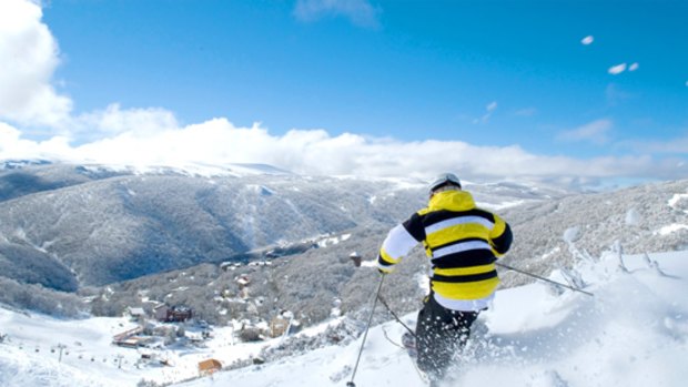 Cold and clear ... Falls Creek's visitor tally is up by 22.5 per cent.