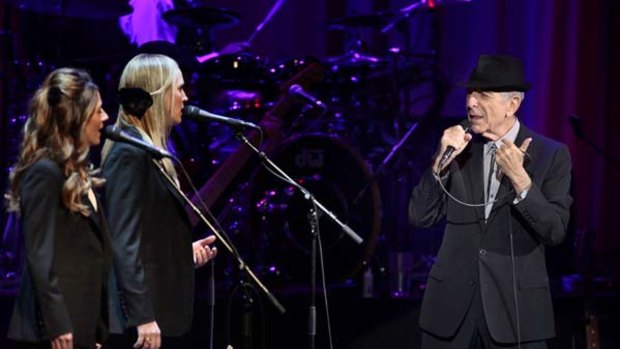"He is very funny and a true gentleman" ... Charley Webb, left, and her sister Hattie have toured and sung with Leonard Cohen for three years.