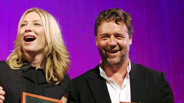Cate Blanchett and Russell Crowe.