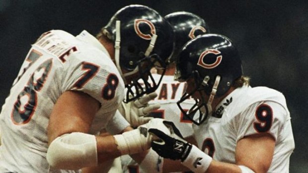 Keith Van Horne, left, and Jim McMahon during their playing days.