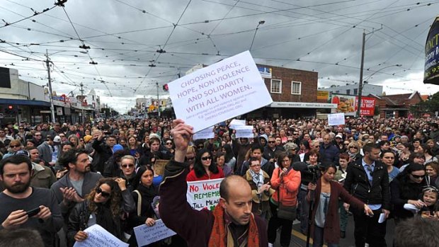 Aiming to replicate ... organisers of Reclaim the Night are hoping to march down the streets of Sydney in the same way that more than 30,000 Melburnians mourning Jill Meagher did last month.