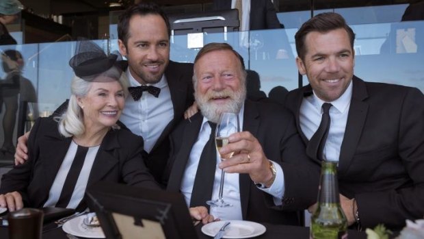 "Deeply unpleasant characters": Robyn Nevin, Alex Dimitriades, Jack Thompson and Patrick Brammall in <i>Ruben Guthrie</i>.