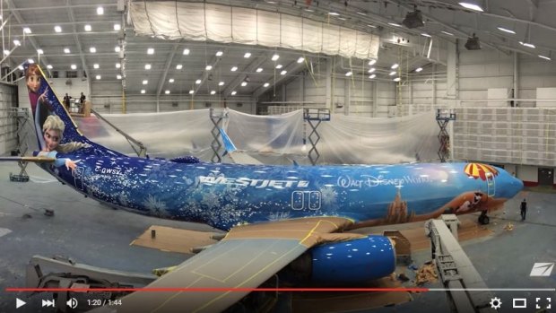 WestJet's new Frozen-themed plane will be part of its 737 network.