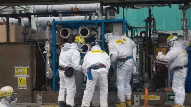 Ah, the magic of clean, safe nuclear energy - Fukushima style!