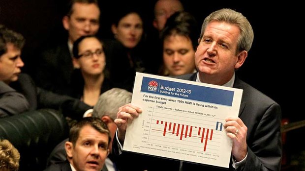 Premier Barry O'Farrell delivers a tough budget. 