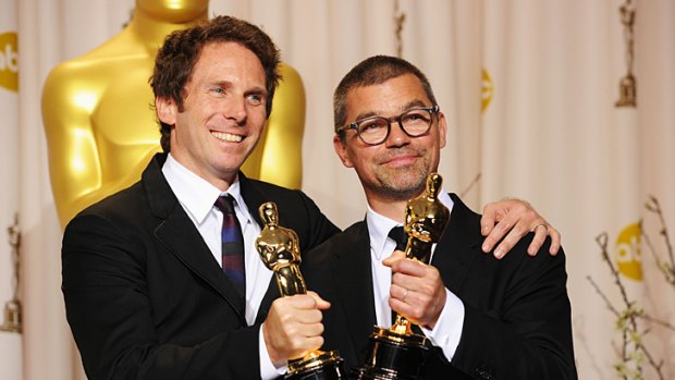 Oscar winners: Australian Kirk Baxter (left) and Angus Wall.