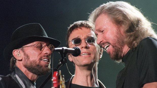 The Bee Gees at their One Night Only concert at Stadium Australia in 1999.