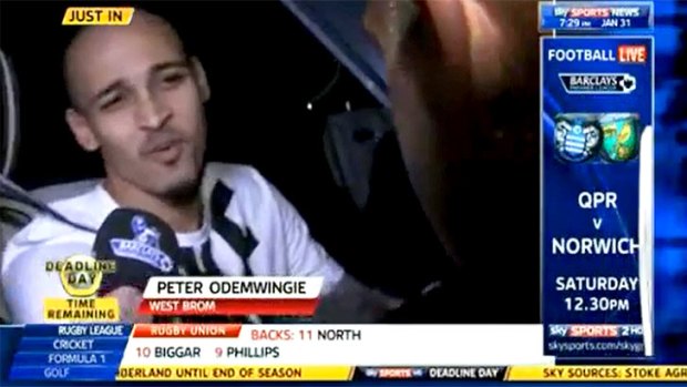 West Brom players present Peter Odemwingie with a QPR shirt after his Hoops  move falls through - Mirror Online