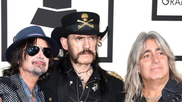 Motorhead - Phil Campbell, Lemmy and Mikkey Dee - at the 57th Grammy AWards.