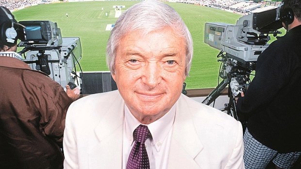 Doyen’s delivery . . . legend of both field and commentary box Richie Benaud.