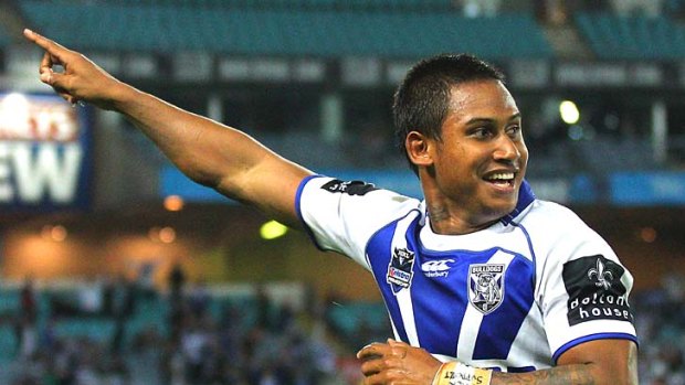 Bulldogs fullback and the competition's leading tryscorer in 2011, Ben Barba.