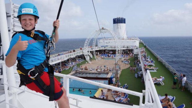 Floating playground: Liam Oliver on P&O's Pacific Jewel.