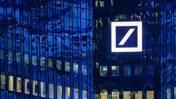 Deutsche Bank's share price plunged 10 per cent on Monday to its lowest level since 1984.