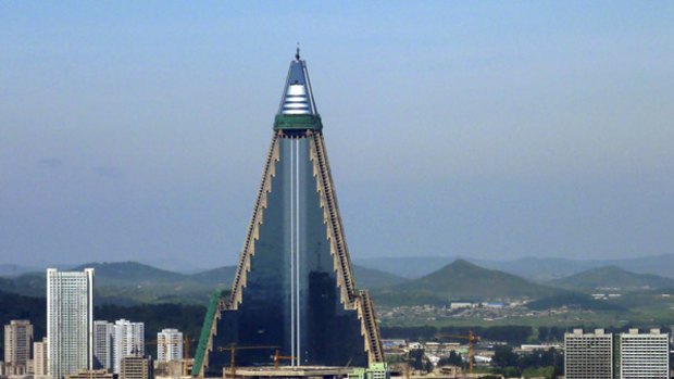 Work has restarted on the Ryugyong Hotel, once dubbed 'the worst building in the history of mankind'.