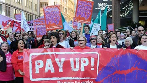 The protest in Sydney today.