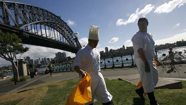 Hotel chefs at Dawes Point.