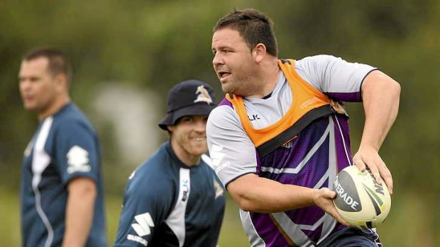 Storm trooper: George Rose trains with the Melbourne Storm.