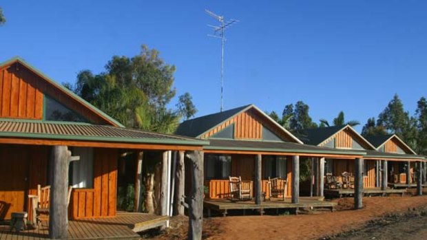 Bourke's best ... there are five new timber cabins at Kidman's Camp.