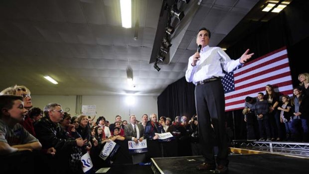 In the lead ... Republican presidential hopeful Mitt Romney.