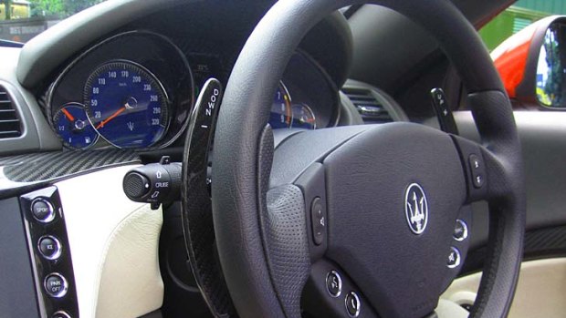 The 'control panel' of the Maserati GranCabrio Sport.
