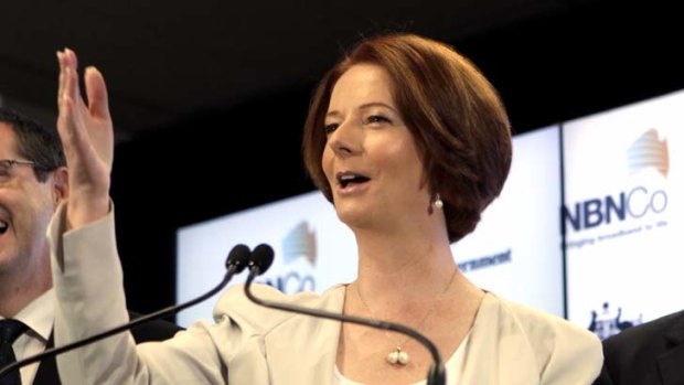 Three year NBN roll out ... Prime Minister Julia Gillard.