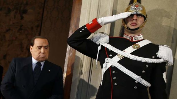 Out of the shadows: Silvio Berlusconi sees the prospect of yet another comeback in Italy's political turmoil.
