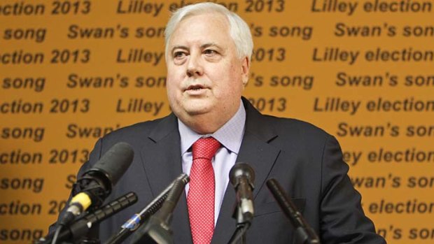 "I don't want to be an MP" ...  Clive Palmer.