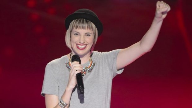 Canberra's Amber Nichols performing at her blind audition on Monday night's episode of <i>The Voice</i>.