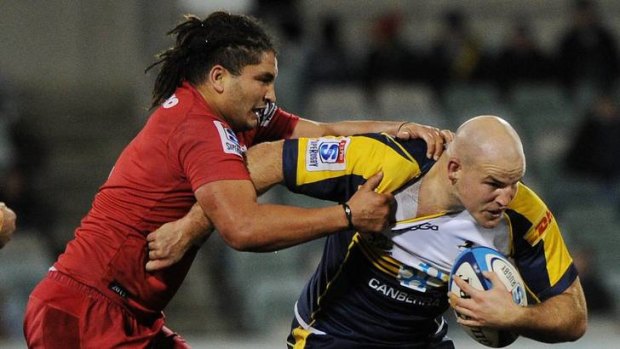 Stephen Moore will play his 100th Super Rugby match when the Brumbies take on the Blues at home on Saturday night.