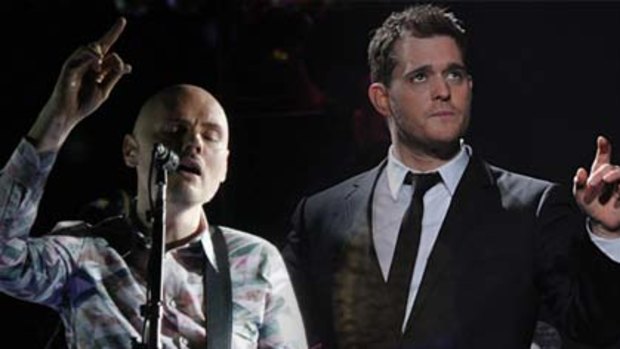 Chalk and cheese ... Billy Corgan and Michael Buble.