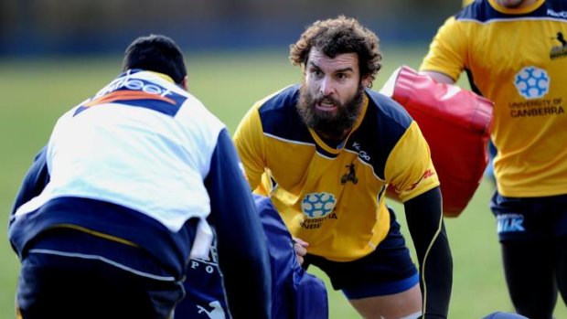 Brumbies player, Scott Fardy during a training session at Brumbies HQ, Griffith.