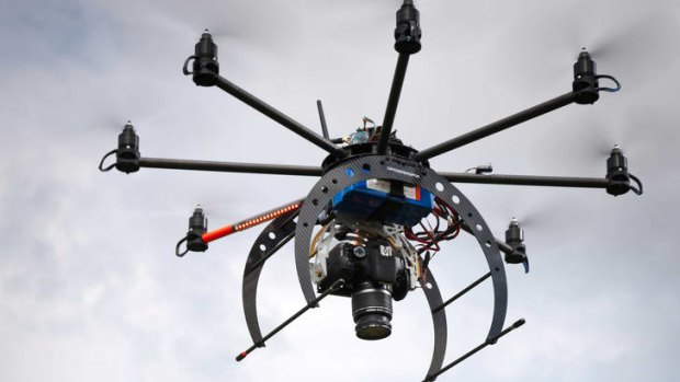 A drone built by University of Tasmania researchers dubbed ?Terra Luma.