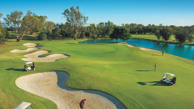 Green and golden ... Murray Downs Golf Course has wide fairways and lightning-fast greens.