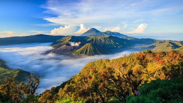 Mt Rinjani, on the Indonesian island of Lombok.