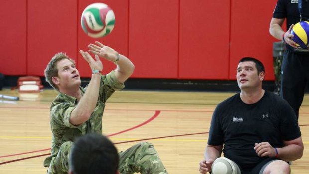 Ready, set: Prince Harry trains with the British Warrior Games team in Colorado.