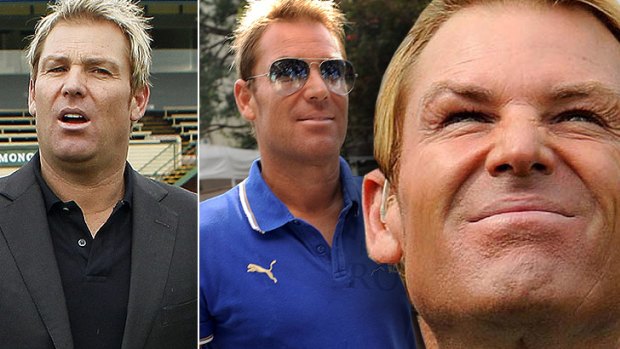 Going, going, gone ... Shane Warne has tanned up and trimmed down since November.