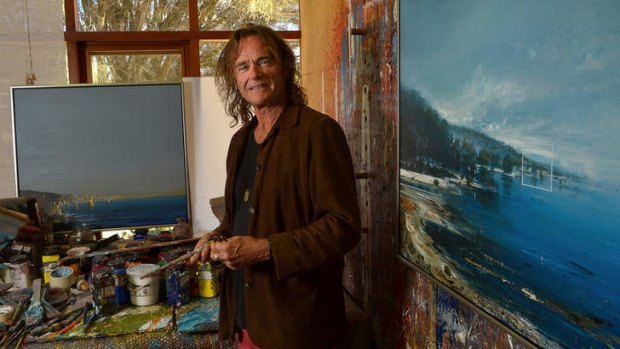Artist Ken Johnson in his studio.