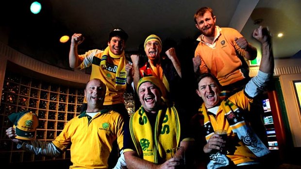 Socceroos fans gathering in to cheer the team on in the qualifier against Iraq.