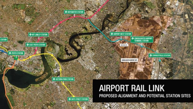 WA Liberal's proposed airport rail link will join services on the Midland Line.