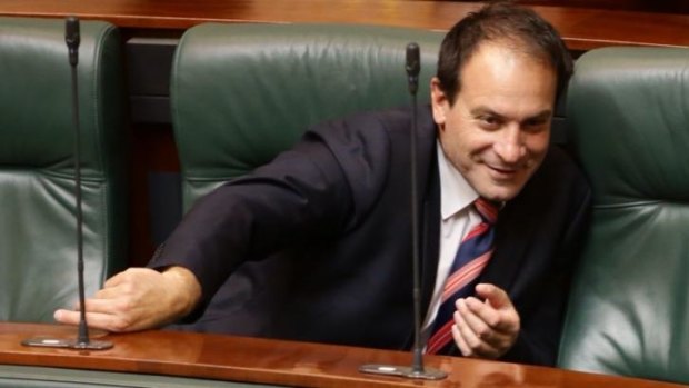 Winners are grinners: Geoff Shaw in Parliament on Thursday.