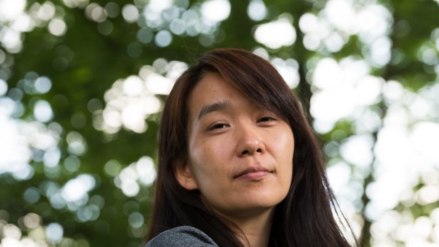 South Korean writer Han Kang at Edinburgh Writers' Festival in 2015.