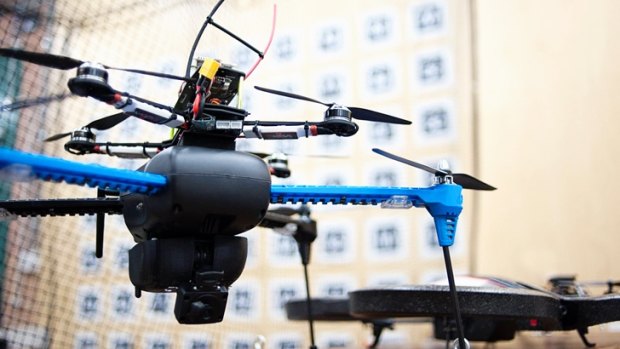 Dinuka Abeywardena’s drone navigates by using a camera, rather than GPS. 