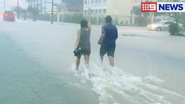 More than 300 millimetres of rain fell in Yeppoon within two hours.