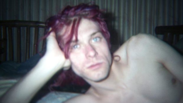 Kurt Cobain at home.