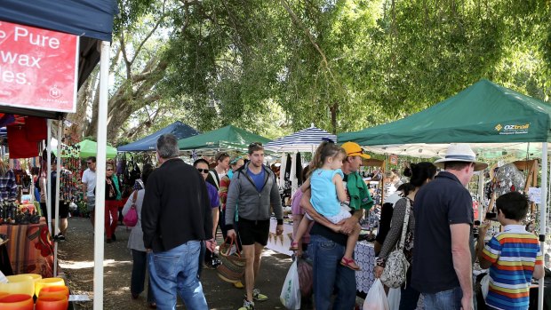 BRISBANE, AUSTRALIA - JUNE 06:  People are increasingly going to Farmer's Markets at the weekend for their produce such as the West End Markets at Davies Park, pictured on Saturday June 6, 2015 in Brisbane, Australia.  (Photo by Michelle Smith/Fairfax Media)