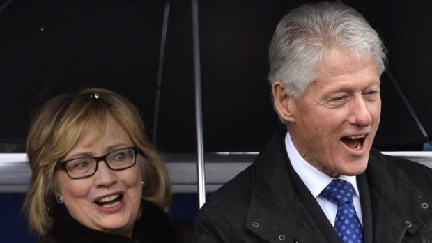 Former US President Bill Clinton and his wife ex-US Secretary of State Hillary Clinton attend the swearing-in ceremony of Terry McAuliffe as Virginia's governor in Richmond, Virginia in January.
