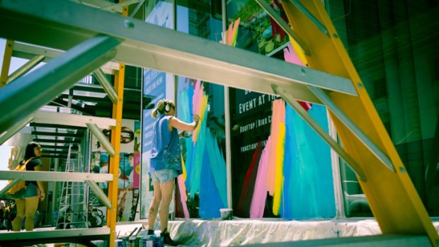 More and more artists are considering shop walls and public spaces as their canvas with more businesses willing to pay thousands of dollars for it, says Anya Brock.