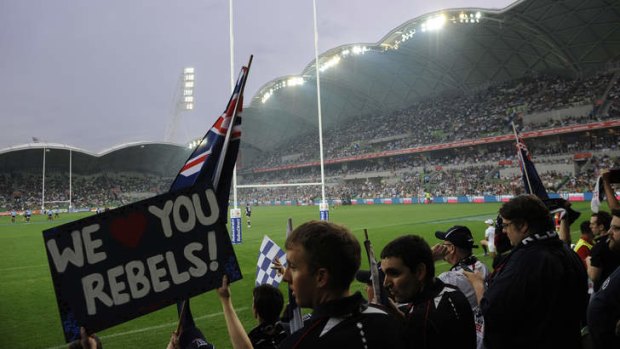 Melbourne Rebels crowds have been down on the average of about 15,000.