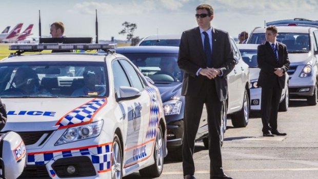 The motorcade is ready to roll as G20 security is put through its paces.