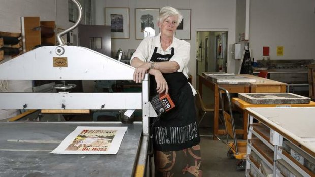 Megalo Print Studio and Gallery artistic director Alison Alder in the lithographic studio at Watson.